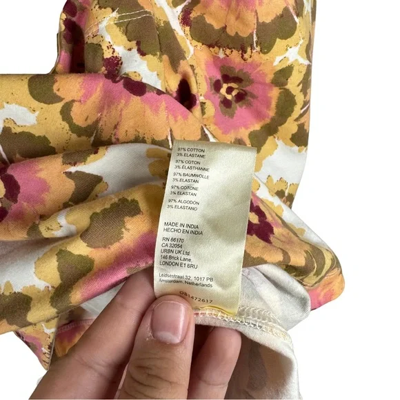 NWT Free People LARGE Give Me More Top in Ivory Combo Puff Sleeve Boho Crop Top - Picture 7 of 12